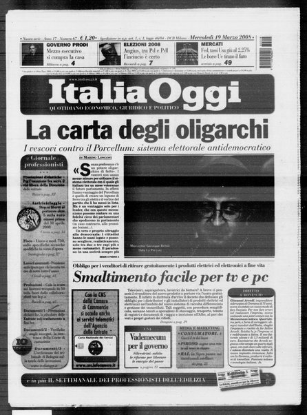 Italia oggi : quotidiano di economia finanza e politica